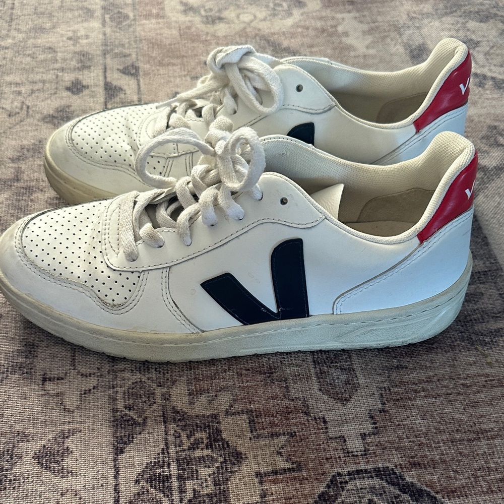 Veja White and Black Athletic Shoes